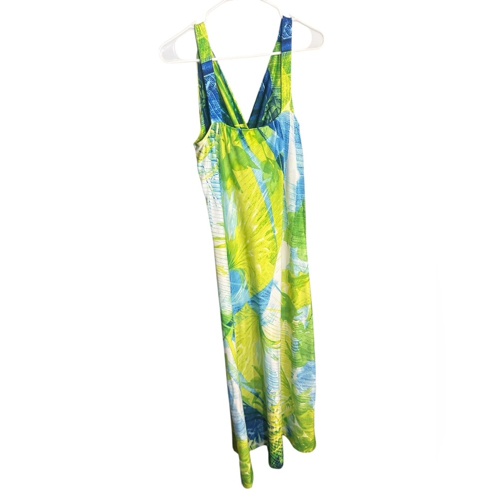 JohnPaulRichard Green & Blue Tropical Maxi Dress - Picture 2 of 4